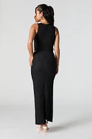 Jupe maxi texturée