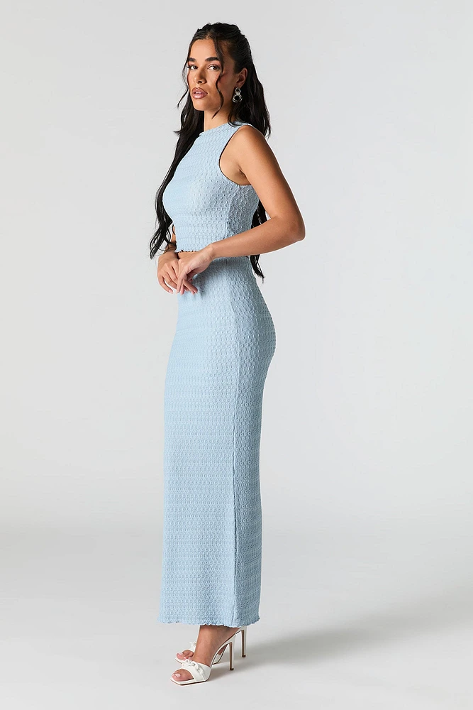 Textured Maxi Skirt