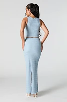 Textured Maxi Skirt