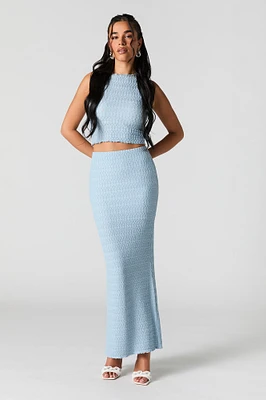 Textured Maxi Skirt
