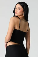 Mesh Lace Trim Flyaway Cami
