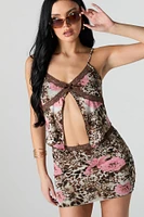Camisole volantée en filet avec liséré de dentelle