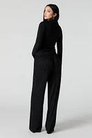 Textured Wide Leg Pant