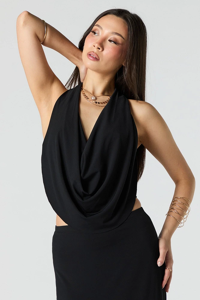 Cowl Halter Neck Tank