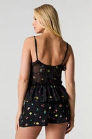Short en mousseline à taille coulissante