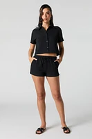 Mid Rise Drawstring Short