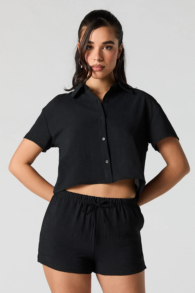 Mid Rise Drawstring Short