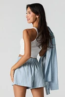 Linen-Blend Drawstring Short