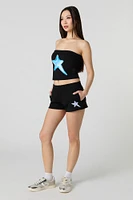 Short en molleton imprimé