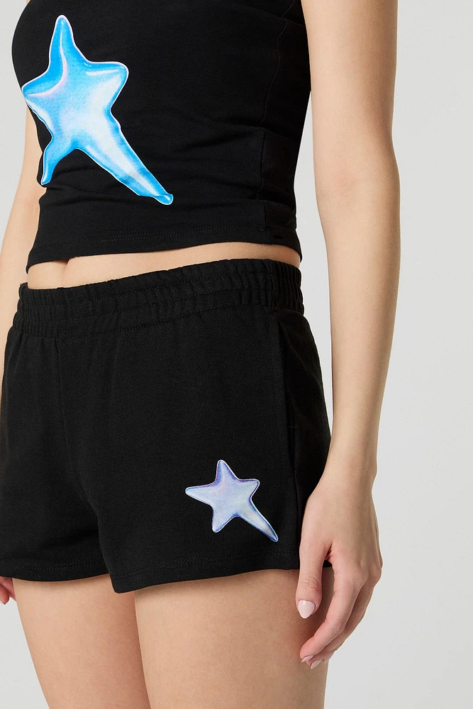 Short en molleton imprimé