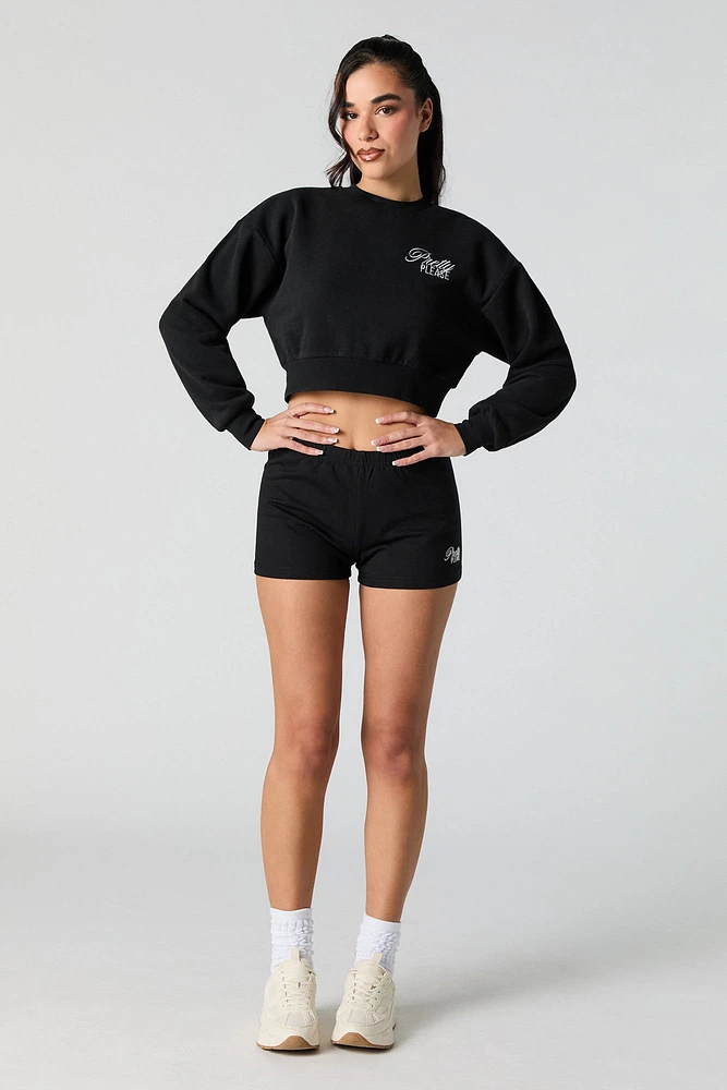 Short en ratine à broderie Active
