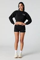 Short en ratine à broderie Active