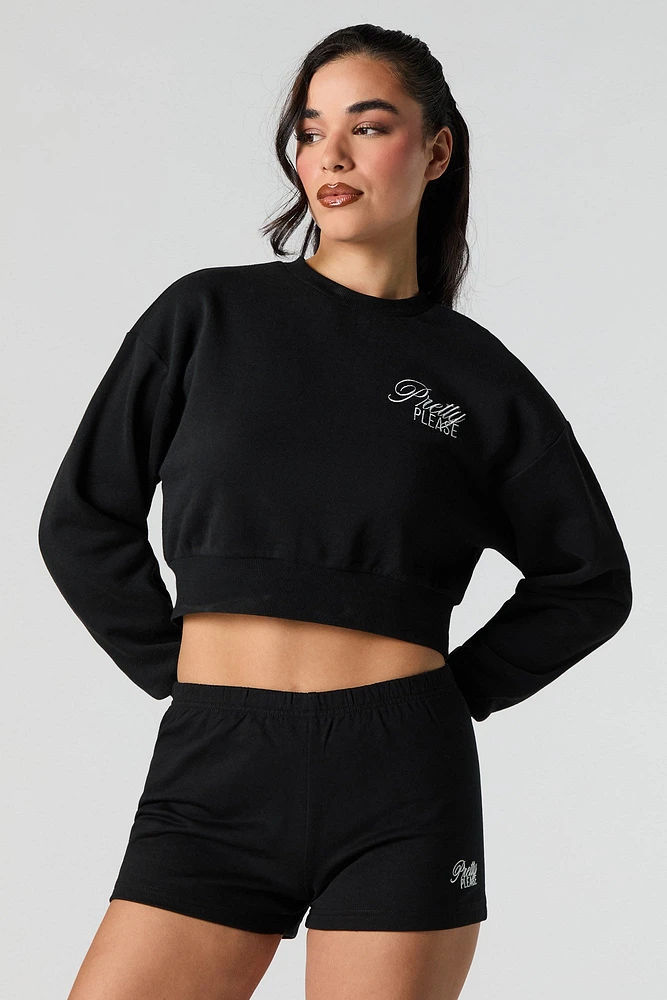 Short en ratine à broderie Active