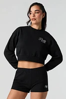 Short en ratine à broderie Active