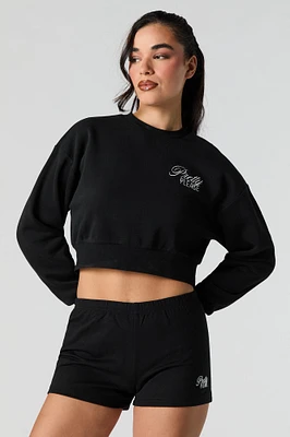 Active Embroidered French Terry Short