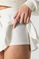 Fleece Drawstring Mini Skort