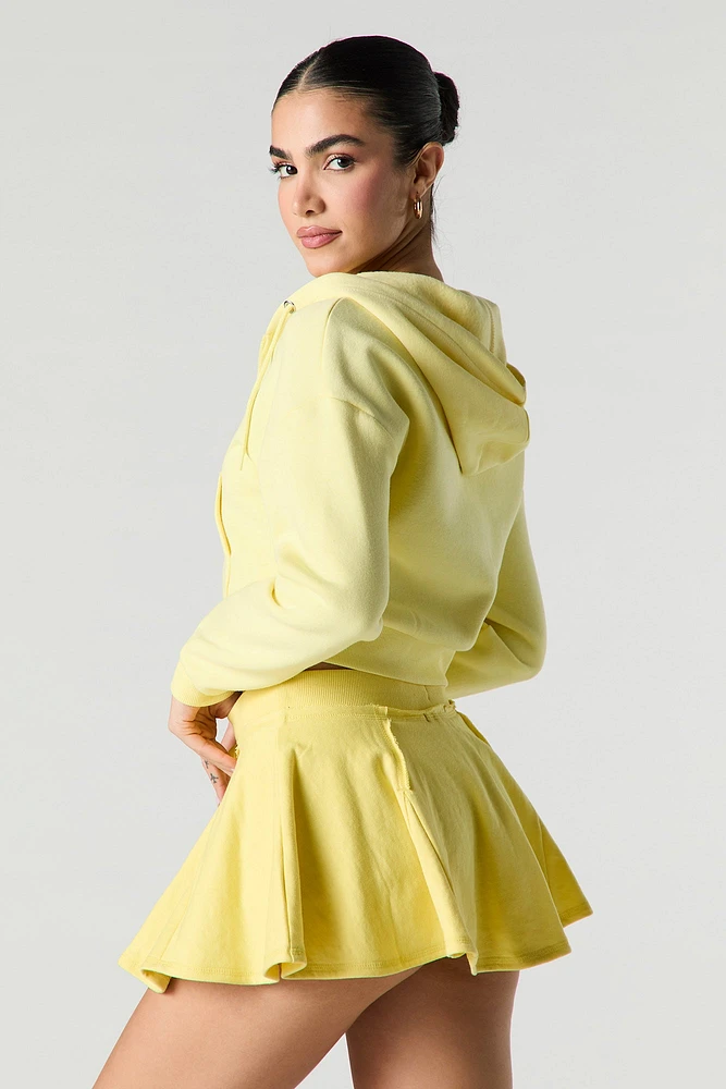 Fleece Drawstring Mini Skort