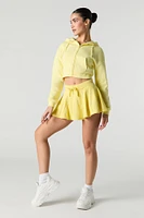 Fleece Drawstring Mini Skort