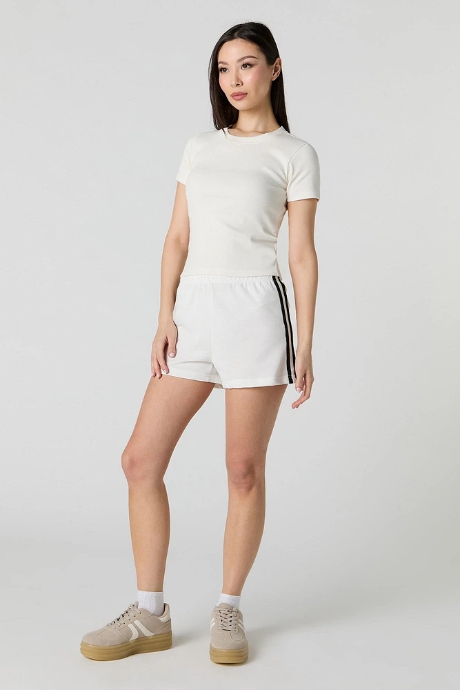 Short en molleton avec rayures latérales