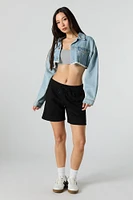 Short en molleton à taille coulissante