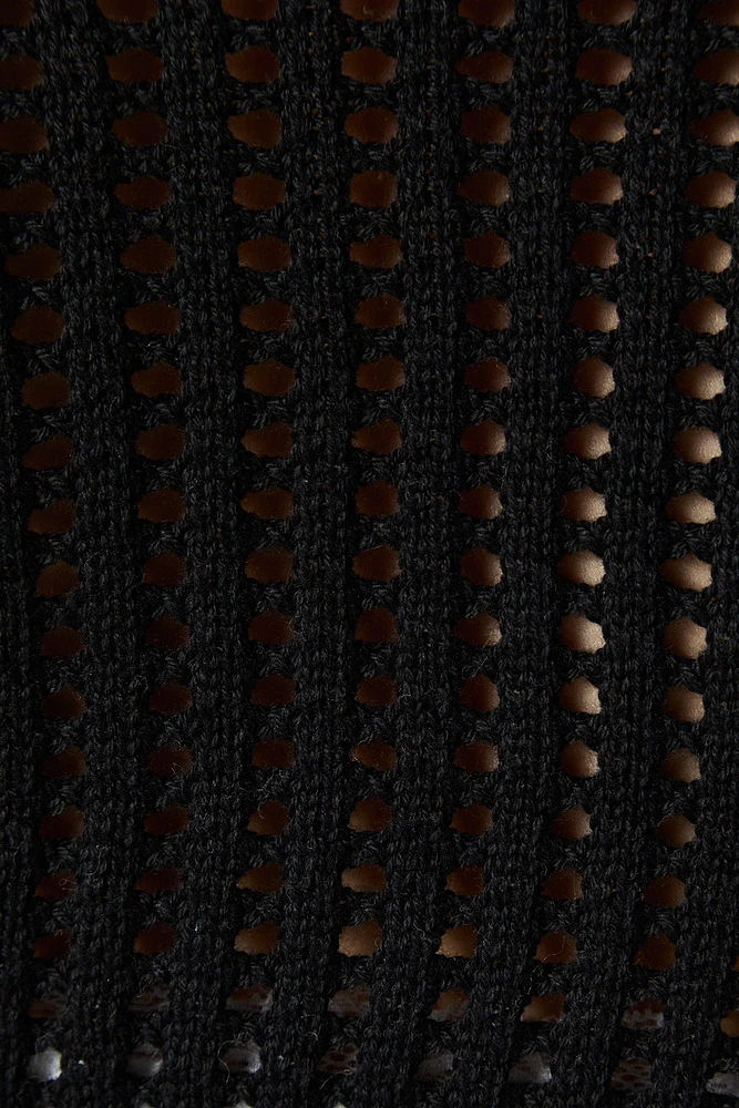 Cache-épaule écourté en tricot ouvert