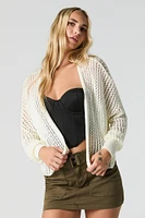 Cardigan ouvert en tricot ajour