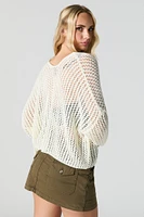 Cardigan ouvert en tricot ajour