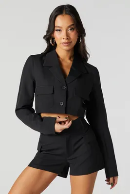 Single Breasted Cropped Blazer