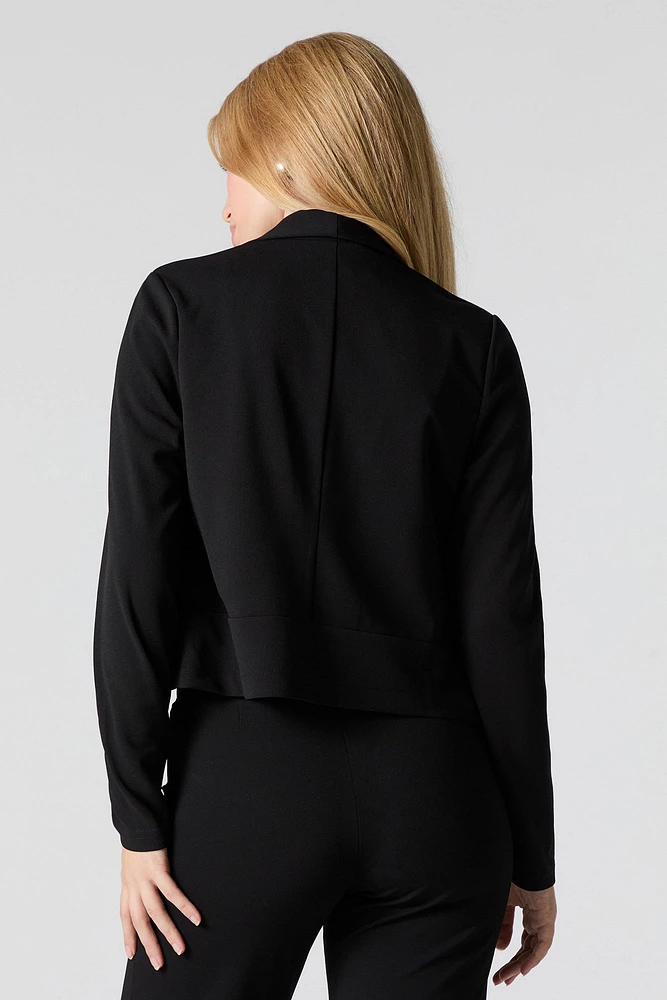 Crepe Open Front Blazer