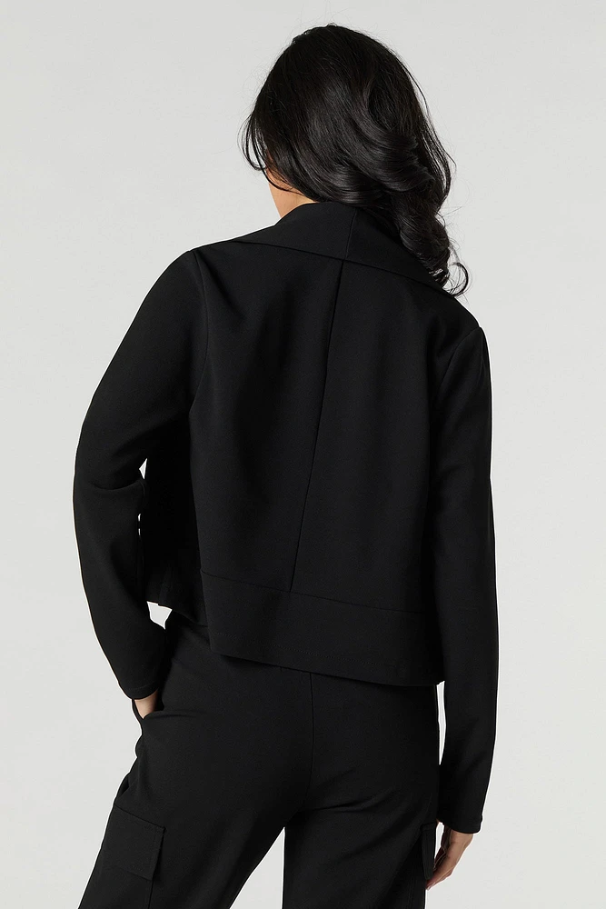 Blazer ouvert en crêpe