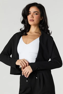 Blazer ouvert en crêpe