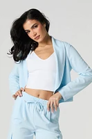 Crepe Open Front Blazer