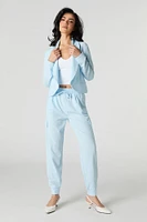 Crepe Open Front Blazer