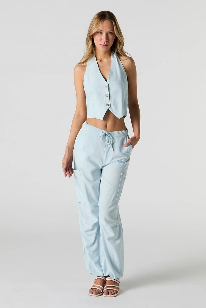 Veste bain-de-soleil en mélange de lin