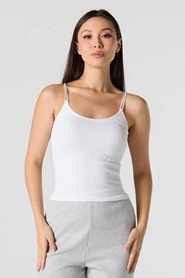 Camisole cÃ´telÃ© sans couture avec bretelles doubles