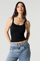 Seamless Ribbed Scoop Neck Tank