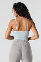 Seamless Ribbed V-Neck Cropped Cami
