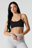 Bralette côtelée sans couture
