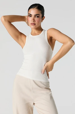 Camisole côtelée dos nageur