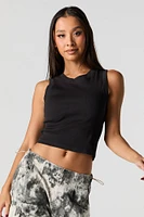 Ribbed Crewneck Cropped Tank