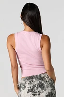 Ribbed Crewneck Cropped Tank
