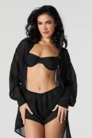 Sheer Short Swim Cover-Up