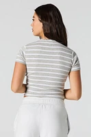 Ribbed Cropped T-Shirt