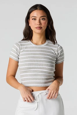 Ribbed Cropped T-Shirt