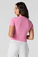 T-shirt côtelé court