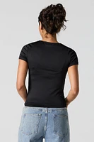 Contour Round Neck Short Sleeve Top