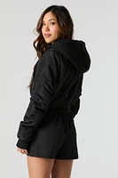 Blouson aviateur court en nylon