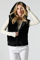 Faux Fur Hooded Vest