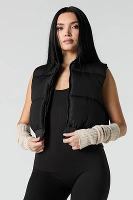 Cropped Puffer Vest