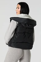 Sherpa Lined Nylon Puffer Vest